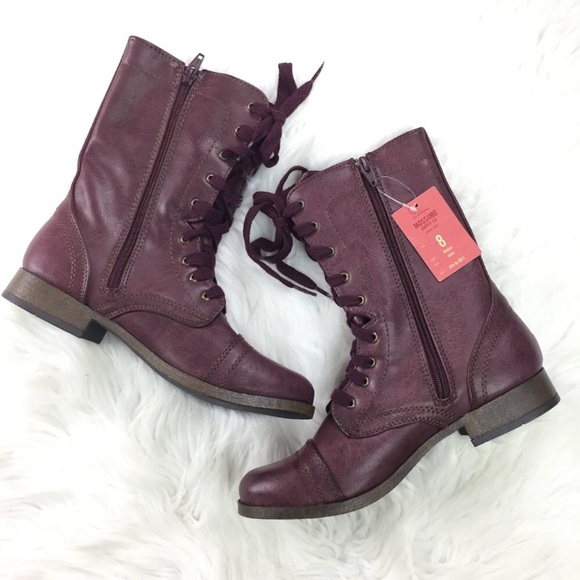 NEW Mossimo Khalea Combat Lace up Biker Boots Sz 8 - Picture 2 of 8